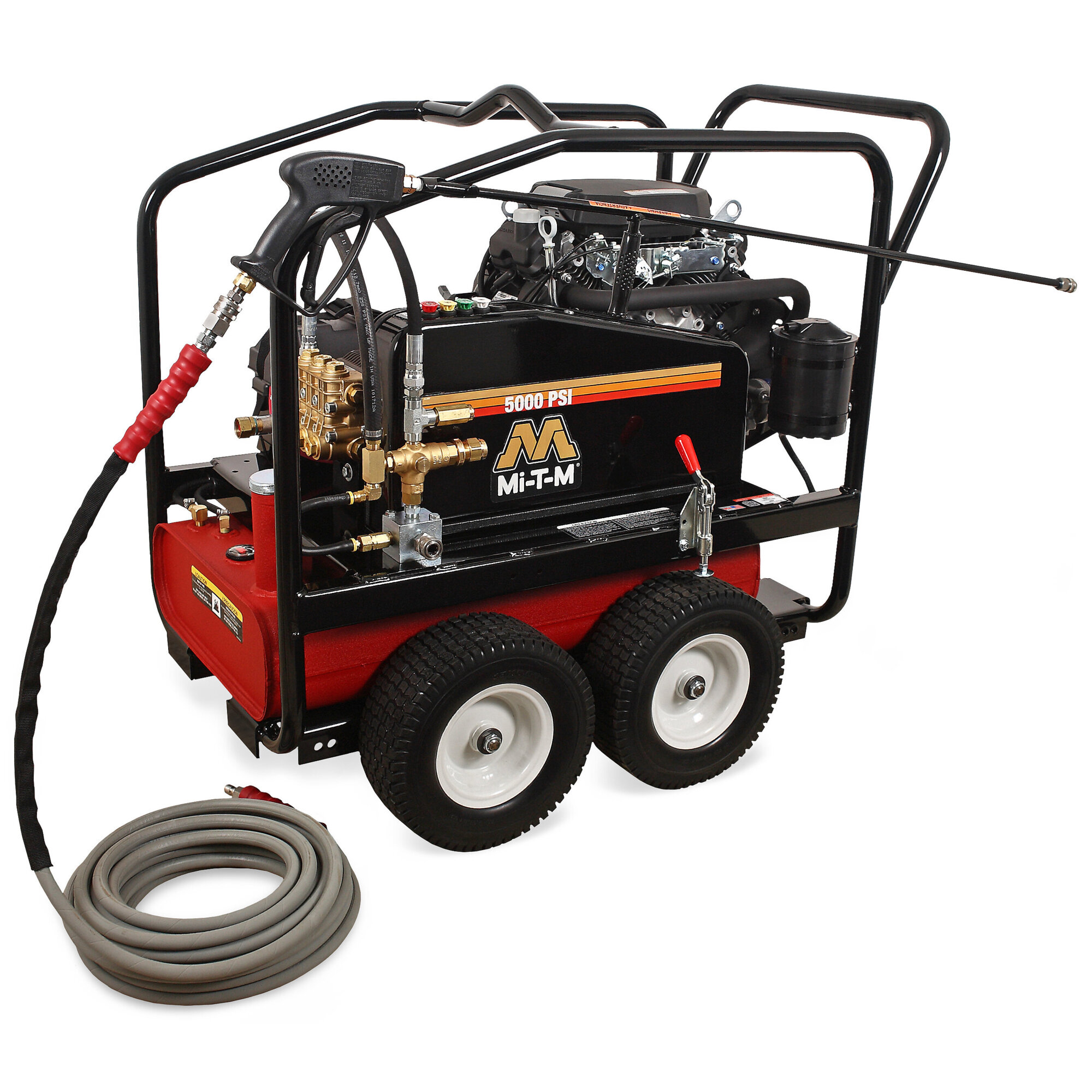 Mi-T-M CWC Premium Series Gasoline Belt Drive Cold Water Pressure Washer — Industrial, Roll Cage Frame, Model# CWC-5004-4MGH